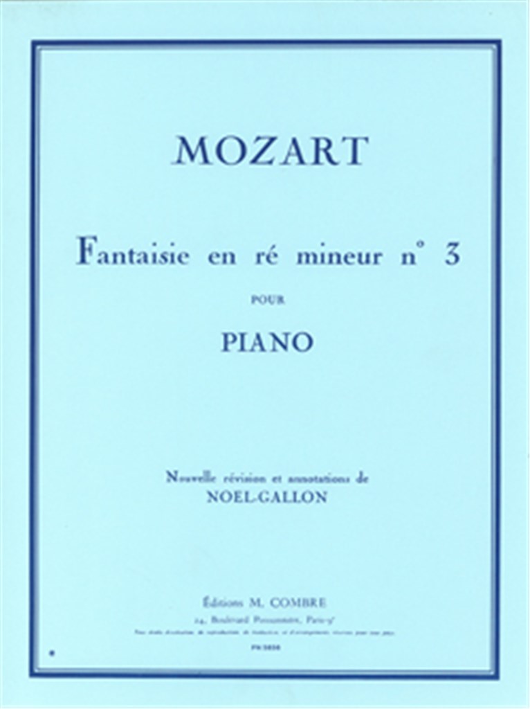 Fantaisie n°3 en ré mineur